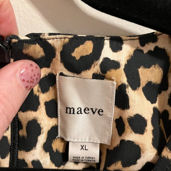 Anthropologie Maeve Leopard Bow Sleeveless Top Size XL with Tags - Picture 5 of 6